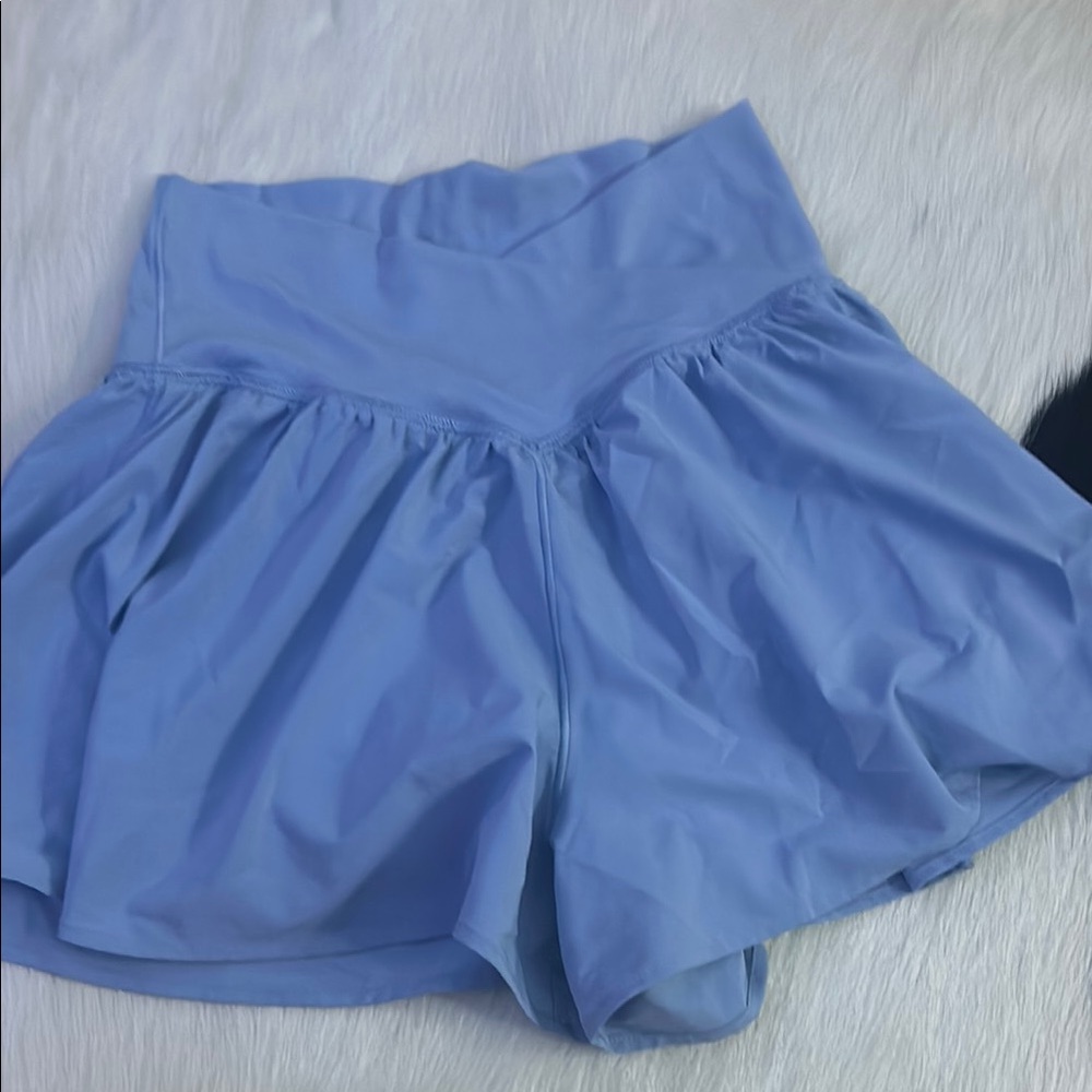 Aerie Blue Athletic Shorts with Flowy Design